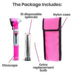 Fiber Optic Mini Otoscope Pink - Image 3