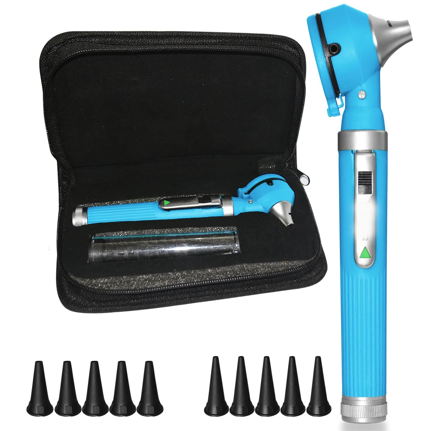 New-Model-Fiber-Optic-Mini-Otoscope-Sky-Blue Fiber Optic Mini Otoscope Sky Blue - Image 1