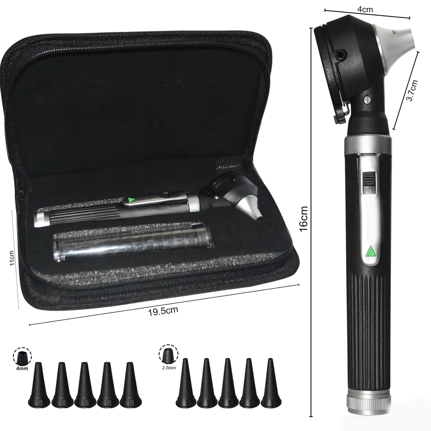 New-Model-Fiber-Optic-Mini-Otoscope-bleck03 Fiber Optic Mini Otoscope Black - Image 1