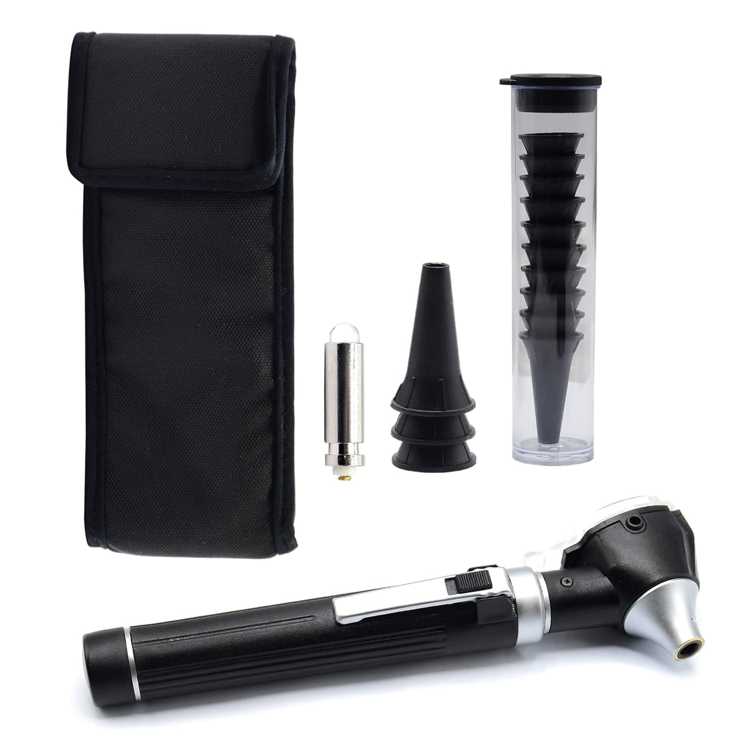 Regular-Fiber-Optic-Otoscope-Bleck01 Fiber Optic Otoscope Black - Image 1